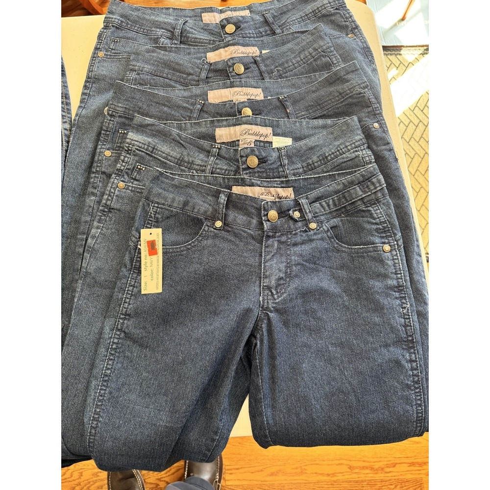 bubblepop! Women's Capri Jeans - 6 Pairs NWT Sizes 1 11 Junior Dark Blue Cropped